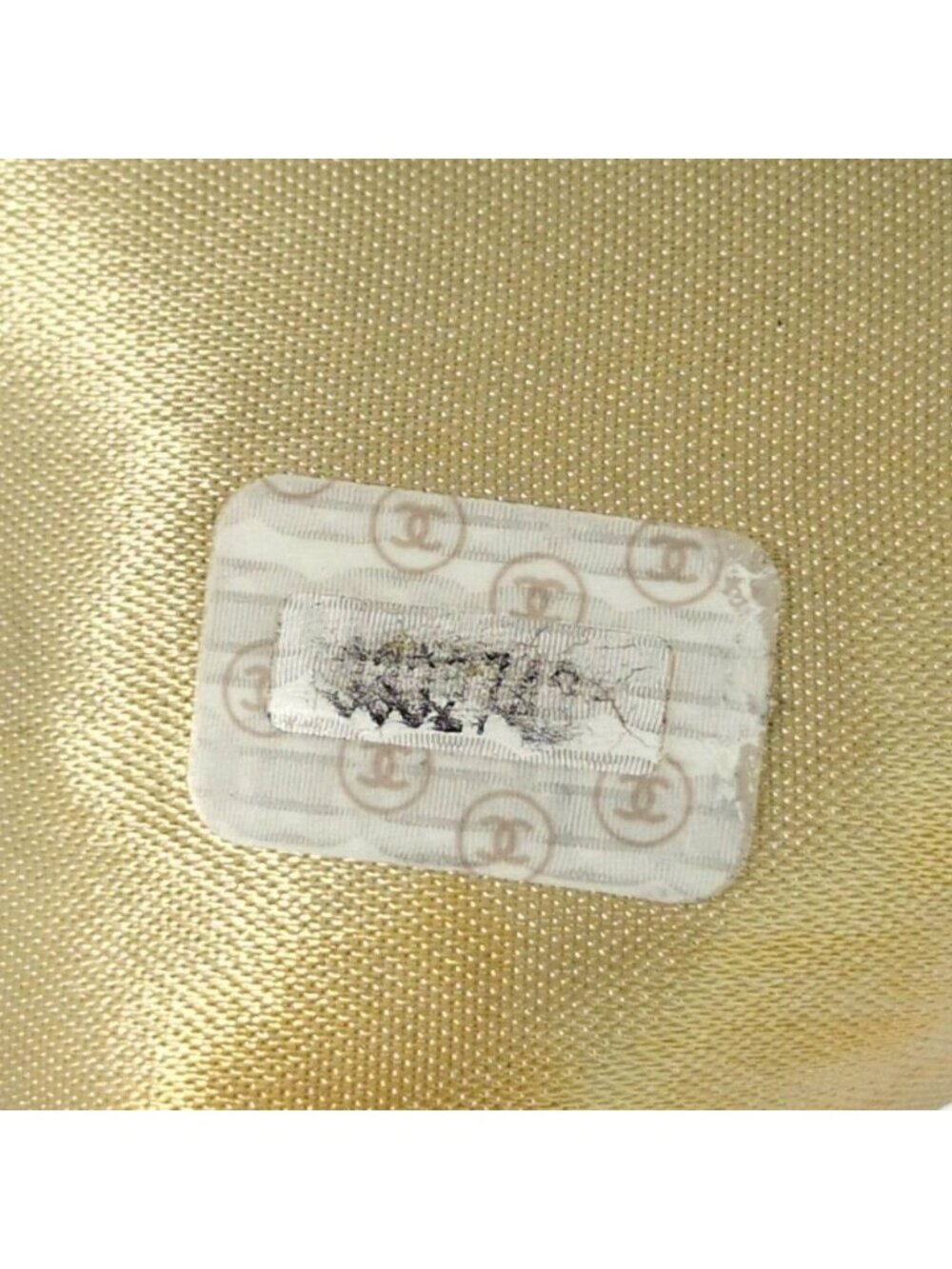 Chanel Caviar Leather Jumbo CC Logo Chain Tote CC Beige Gold Vintage All - Picture 7 of 10